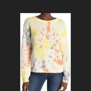 Lush Tie Dye Ribbed Sweater